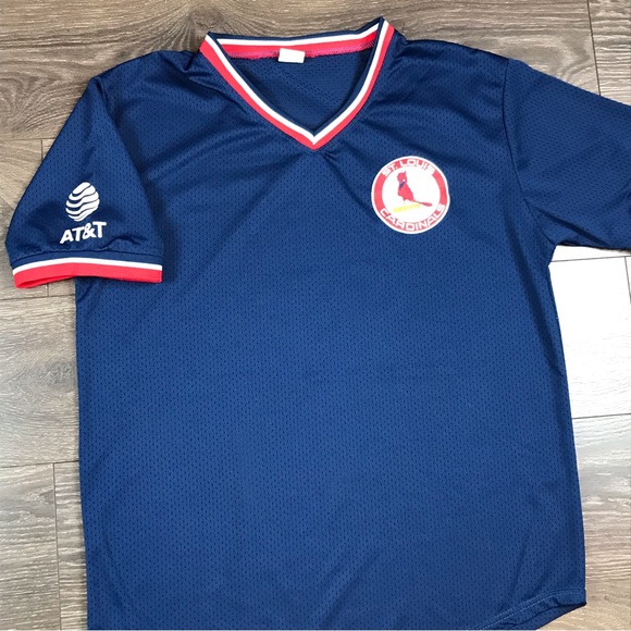 St. Louis Cardinals Major League Baseball Men’s Blue V-Neck T-Shirt Jersey Sz XL - Picture 2 of 7